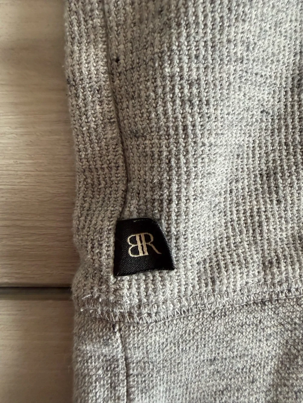 Banana Republic Waffle Crew Sweatshirt Grey Medium NWOT